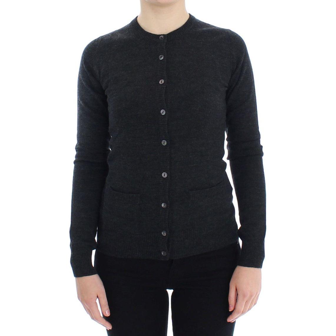 سترة كارديجان صوفية رمادية أنيقة من دولتشي آند غابانا