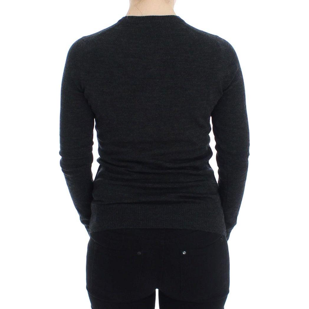 سترة كارديجان صوفية رمادية أنيقة من دولتشي آند غابانا