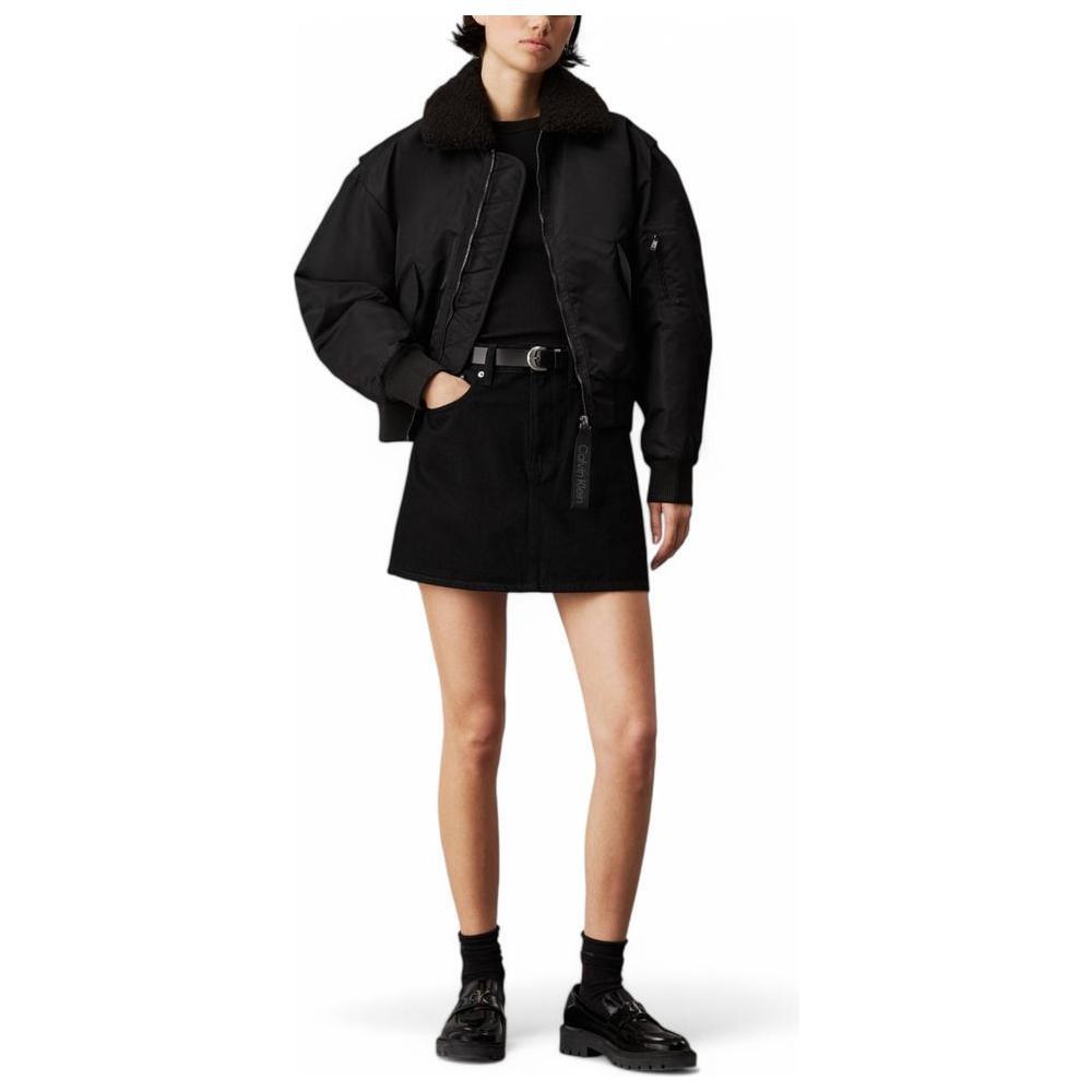 Calvin Klein Jeans Black Polyester Jackets & Coat CA-16503600009-IT40|S