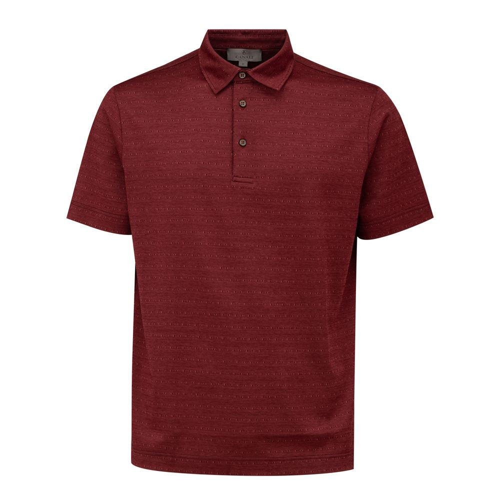 Canali Burgundy Cotton Polo Shirt CA-851666520047735-IT50 | L