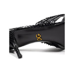 Dolce & Gabbana Black Snake Skin Sandal DO-8207676-EU37.5/US7.5