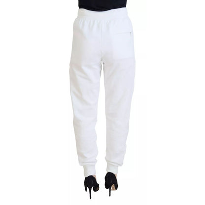 Dolce & Gabbana White Cotton Women Sweatpants Trouser Pants