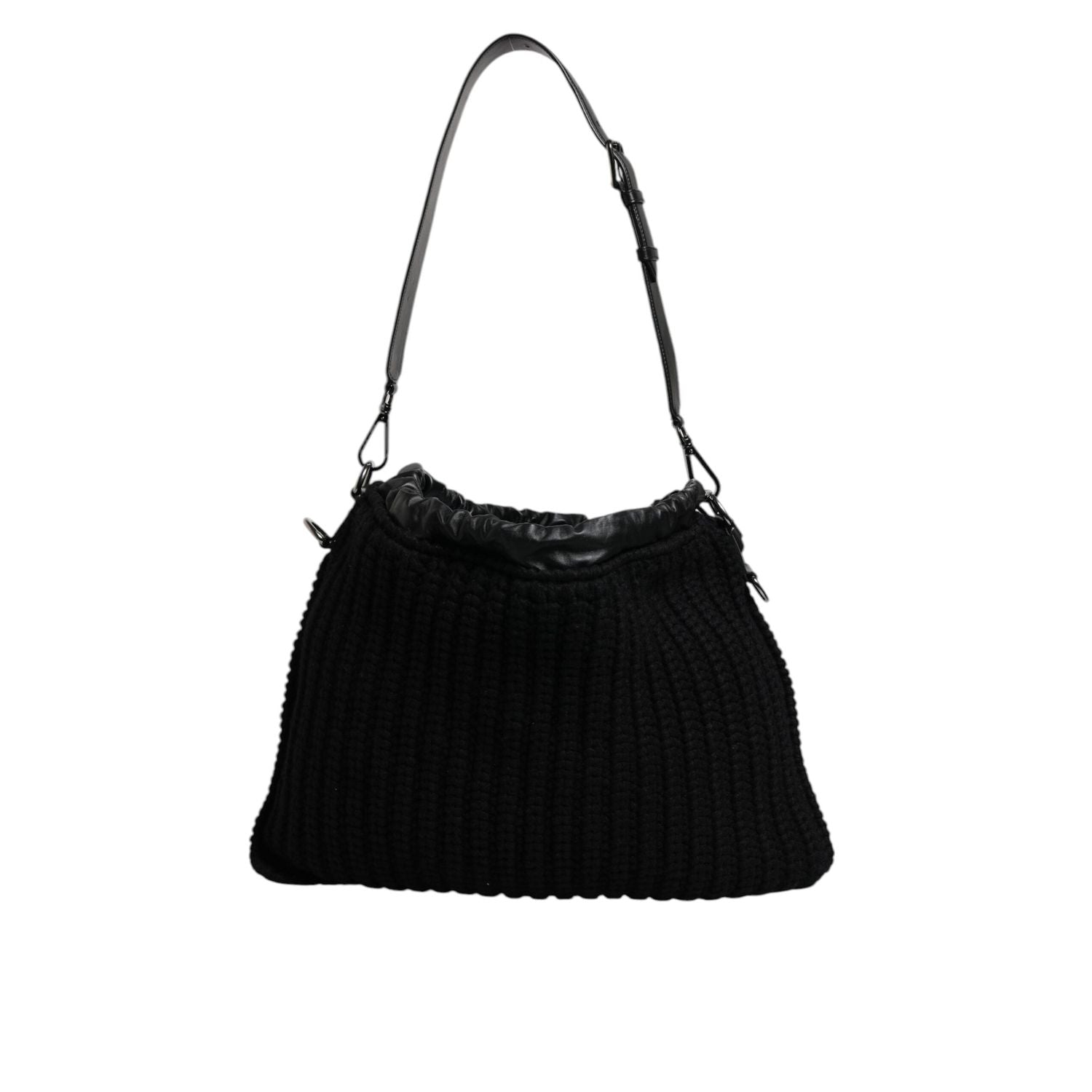 Front view with bag zipped and handles upright.