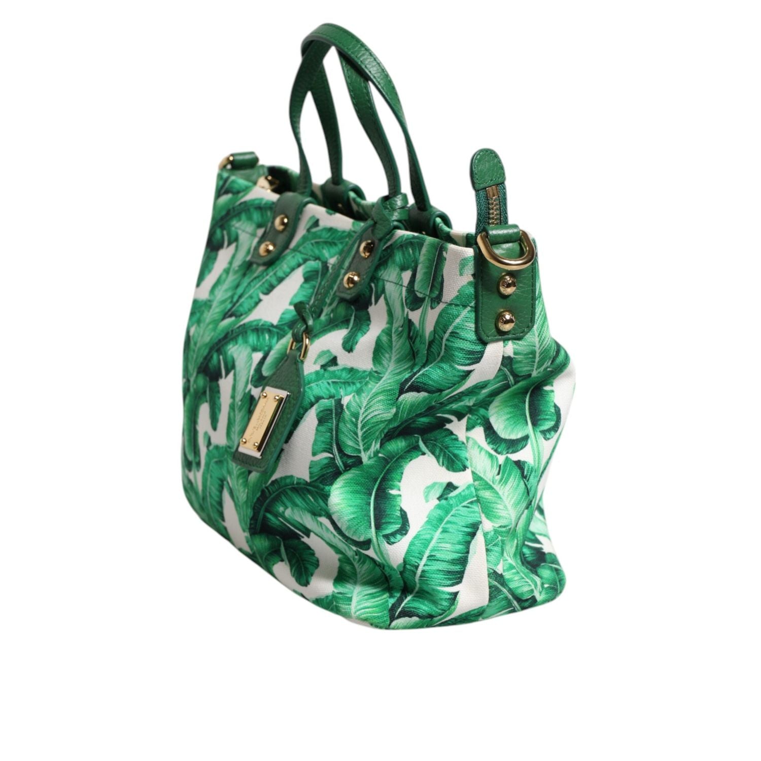 Front view with bag zipped and handles upright.