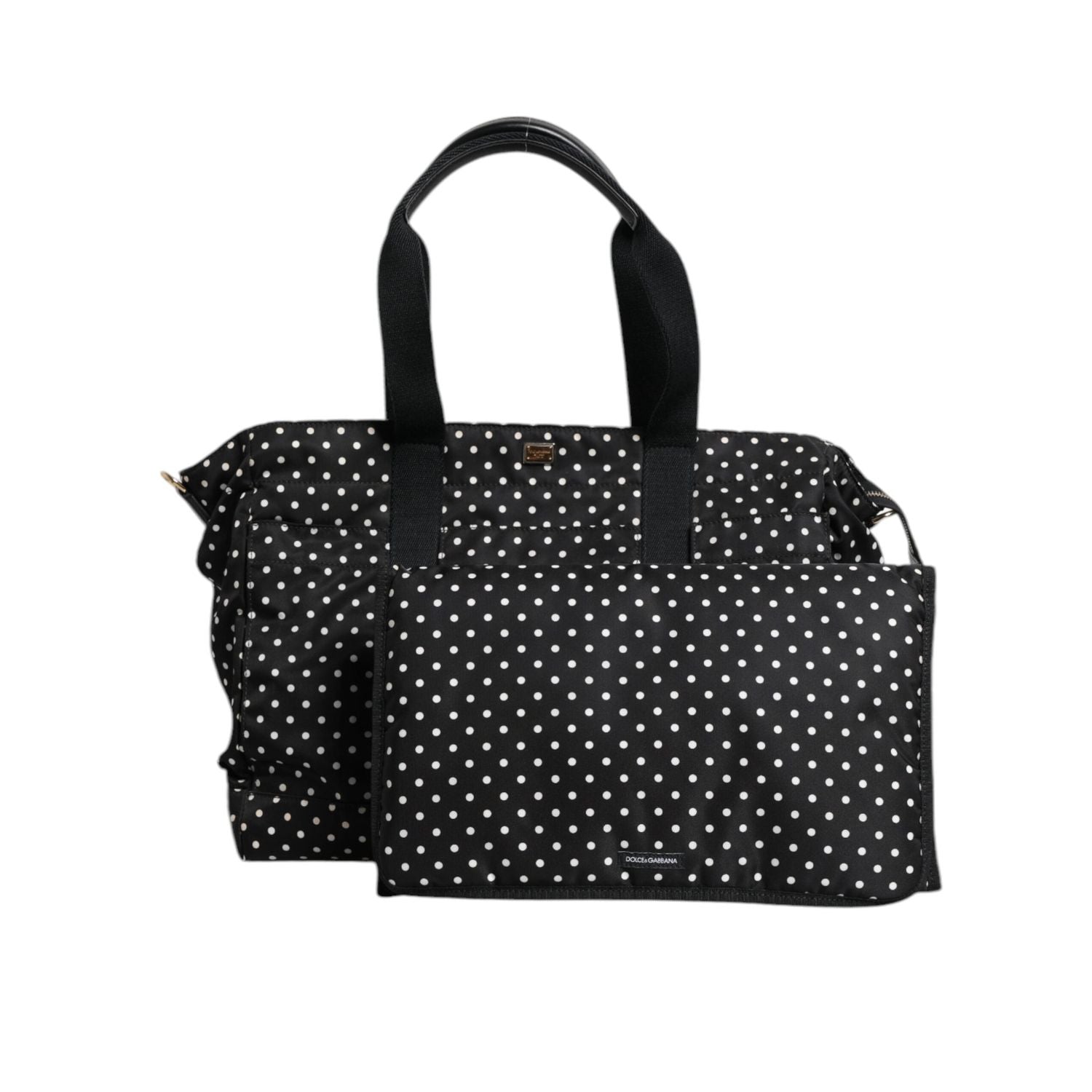 Front view with bag zipped and handles upright.