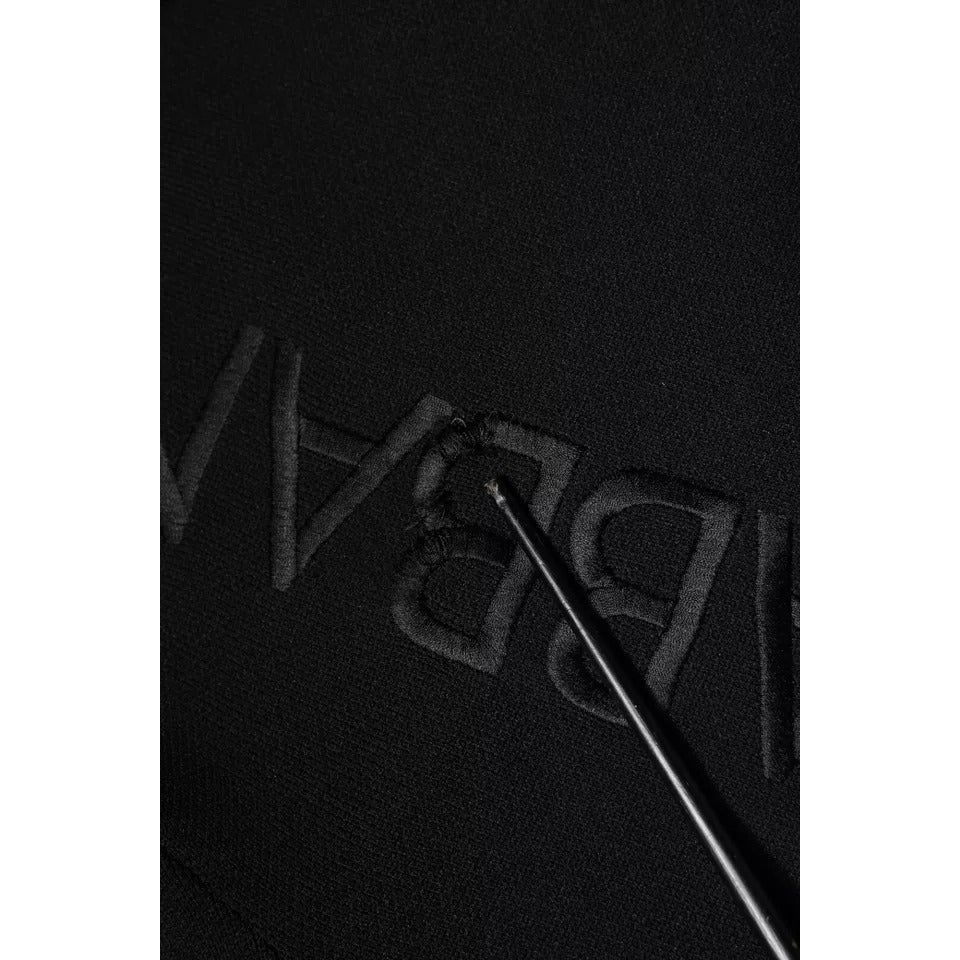 Dolce & Gabbana Black Nylon Logo Crew Neck Pullover Sweater TSH878550-44