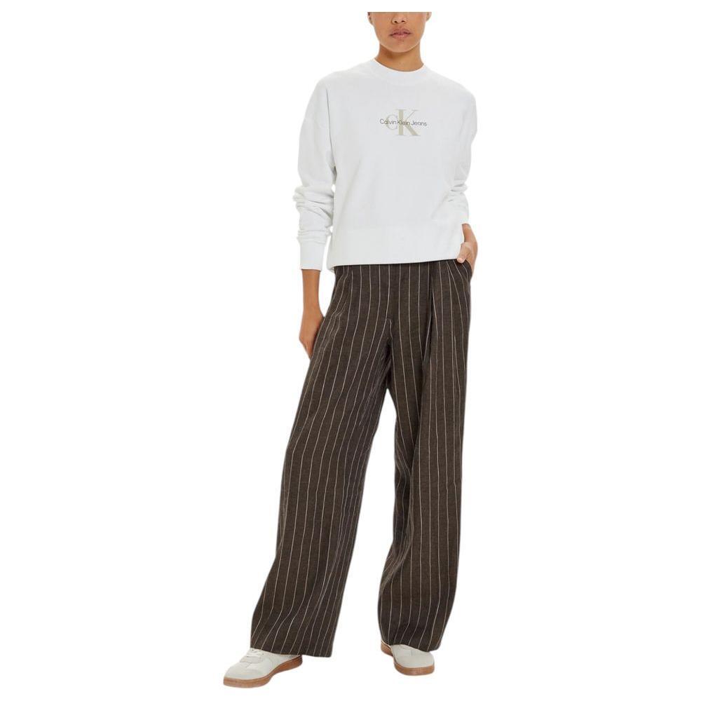 Calvin Klein Jeans White Recycled Cotton Sweatshirt CA-16507300008-IT40|S