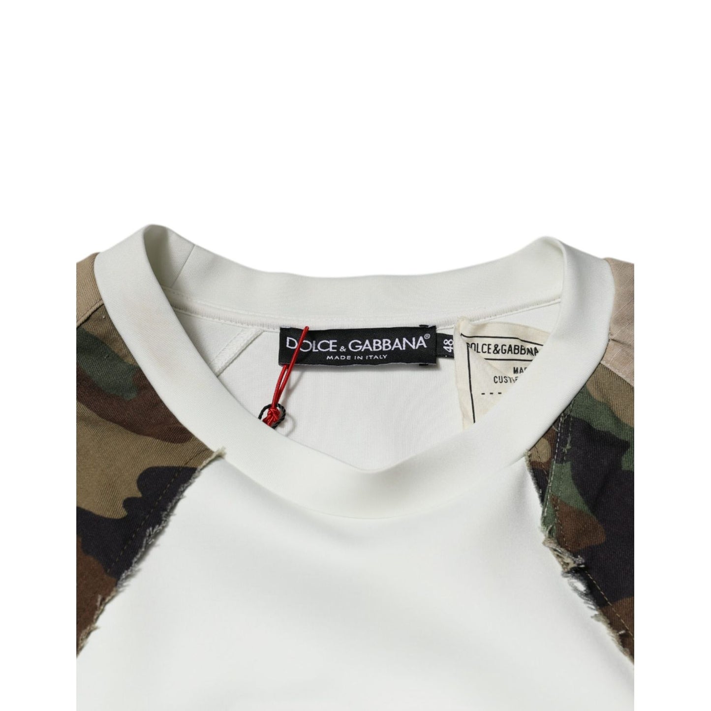 Dolce & Gabbana Multicolor Patchwork Cotton Crew Neck Sweater