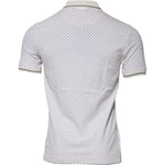 Dolce & Gabbana White Polka Dot Cotton Collared Polo T-shirt TSH87721-44