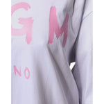 MSGM White Logo Print Cotton T-shirt Short Sleeves Mini Dress DR281356-40