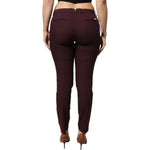 Aniye By Maroon Mid Waist Tapered Skinny Dress Pants PAN72639-42