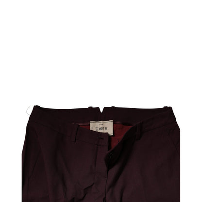 Aniye By Maroon Mid Waist Tapered Skinny Dress Pants
