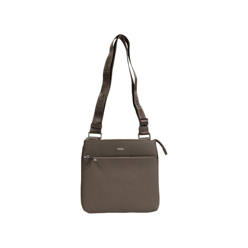 Hugo Boss Green Leather Messenger Bag BO-14895600148
