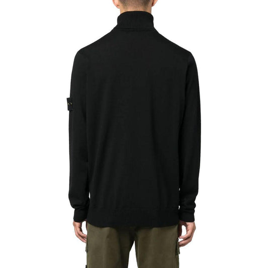 Stone Island Black Wool Men Sweater ST-14709-XXL