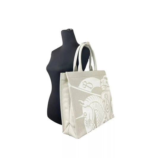 Burberry EKD Canvas Tote Bag With Coin Pouch Beige