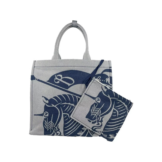 Burberry Navy EKD Canvas Tote Bag With Coin Pouch 40779