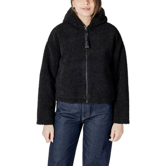Calvin Klein Jeans Black Polyester Coat CA-16503400009-IT42|M