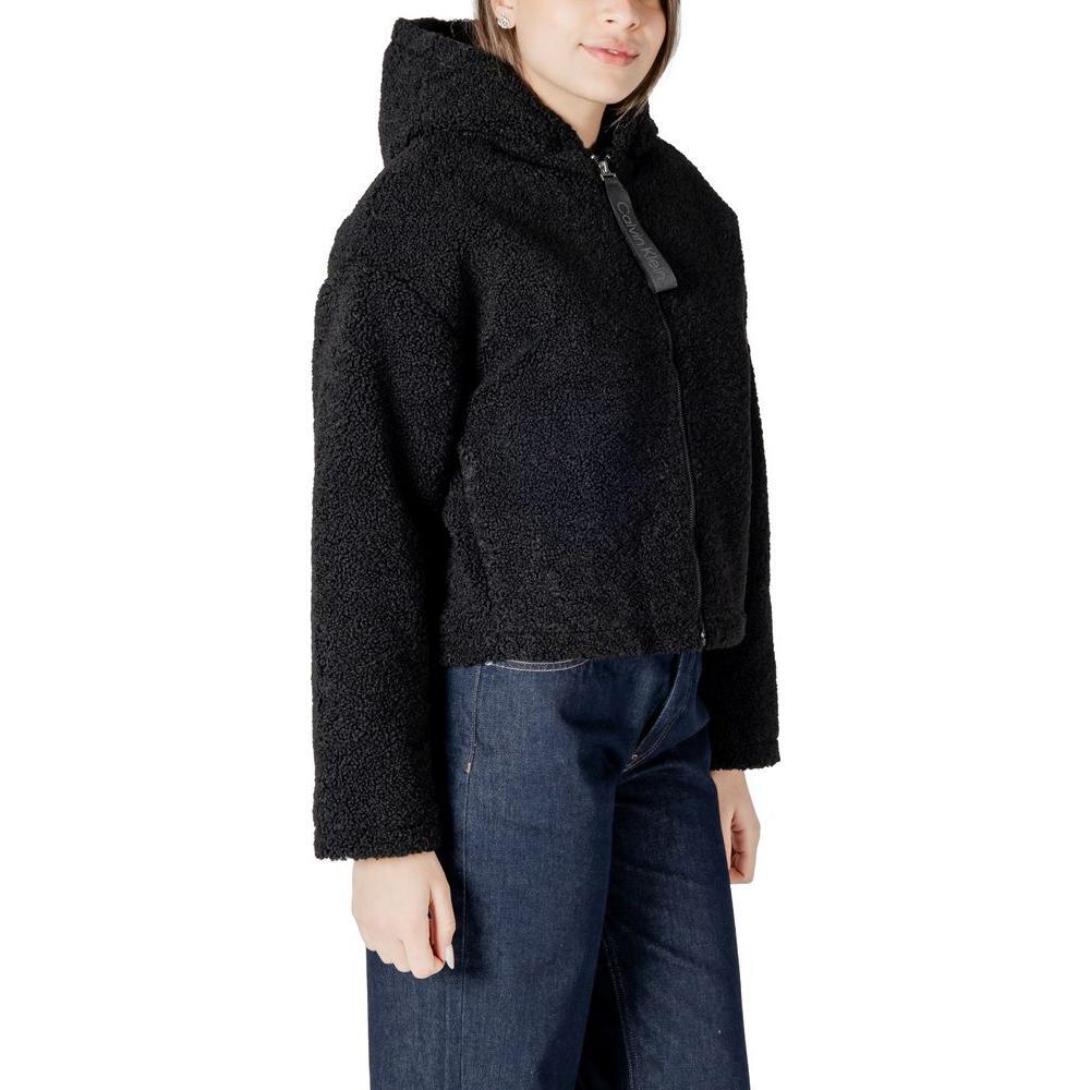 Calvin Klein Jeans Black Polyester Coat CA-16503400009-IT42|M