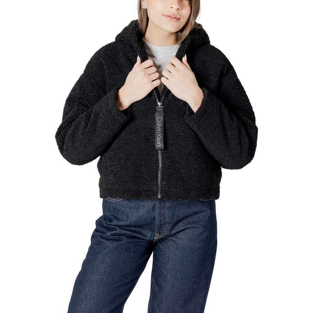Calvin Klein Jeans Black Polyester Coat CA-16503400009-IT42|M