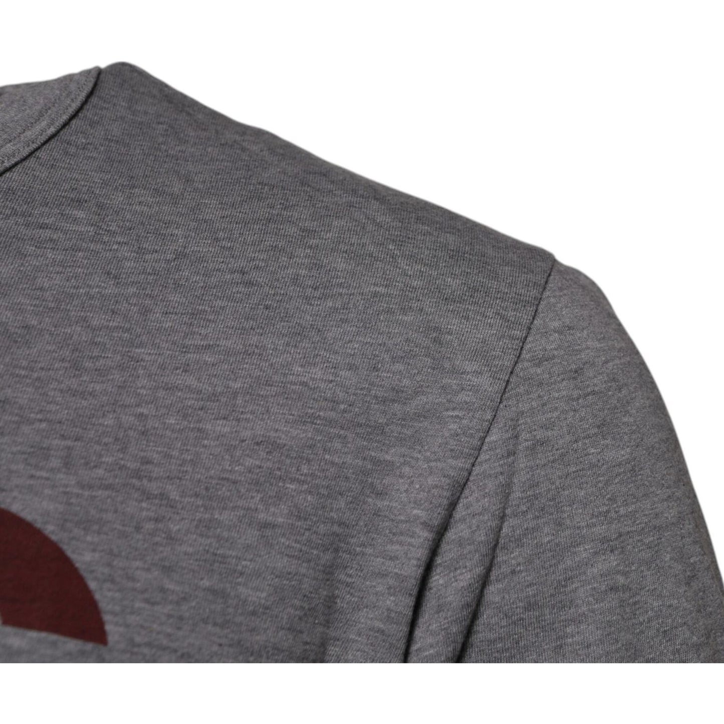 Dolce & Gabbana Gray Logo Print Cotton Crew Neck Men T-shirt TSH90000-46