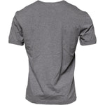 Dolce & Gabbana Gray Logo Print Cotton Crew Neck Men T-shirt TSH90000-46