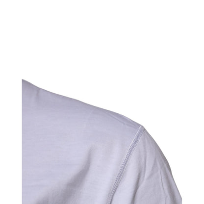 Dolce & Gabbana White Logo Tape Cotton Crew Neck T-shirt