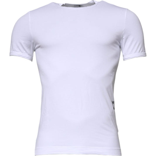 Dolce & Gabbana White Cotton Stretch Crewneck Underwear T-shirt TSH878517-3