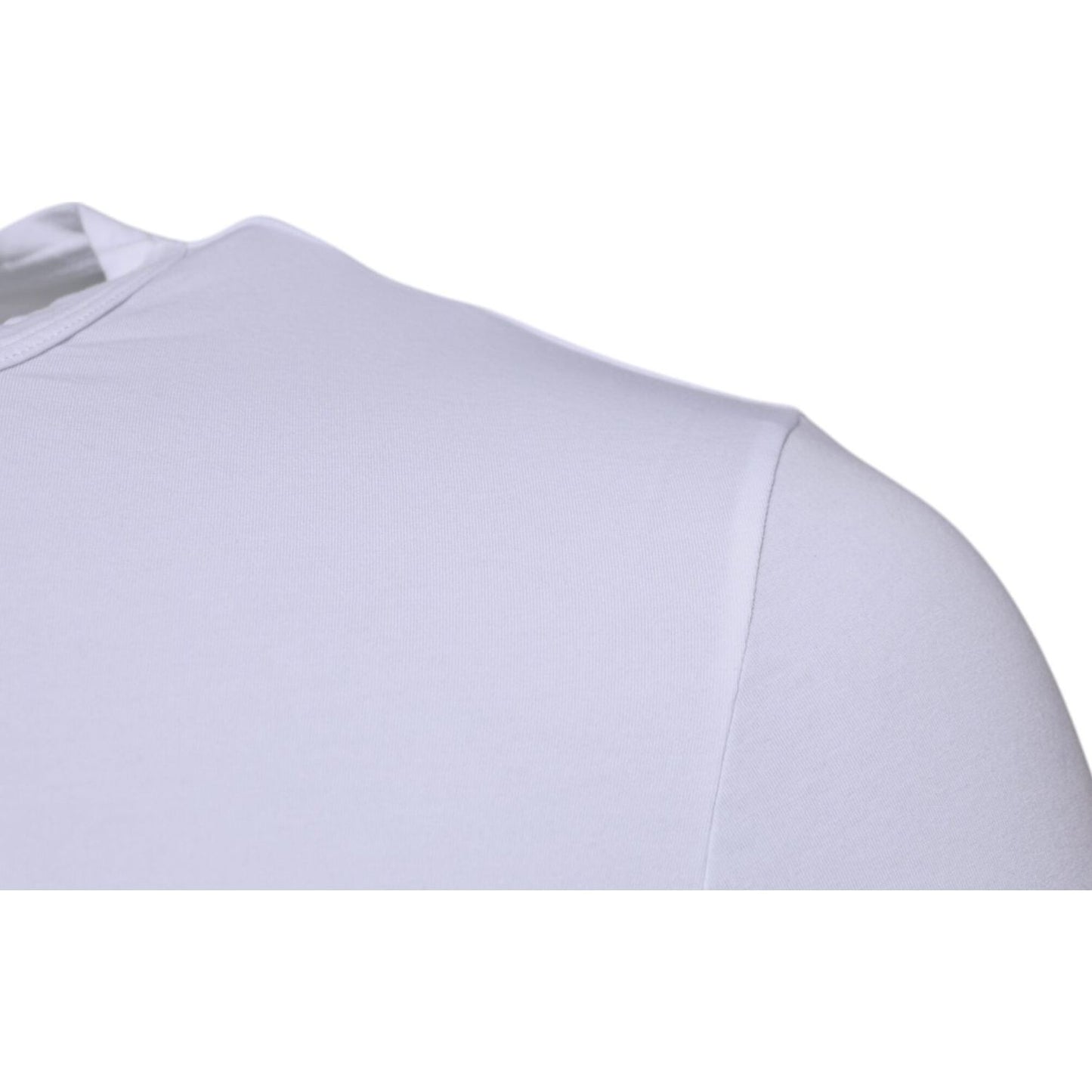 Dolce & Gabbana White Cotton Stretch Crewneck Underwear T-shirt TSH878517-3