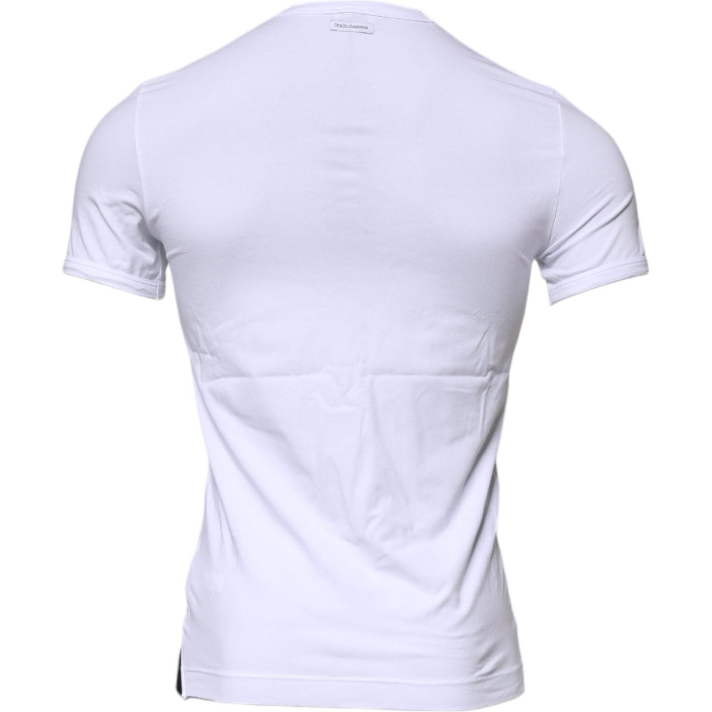 Dolce & Gabbana White Cotton Stretch Crewneck Underwear T-shirt TSH878517-3