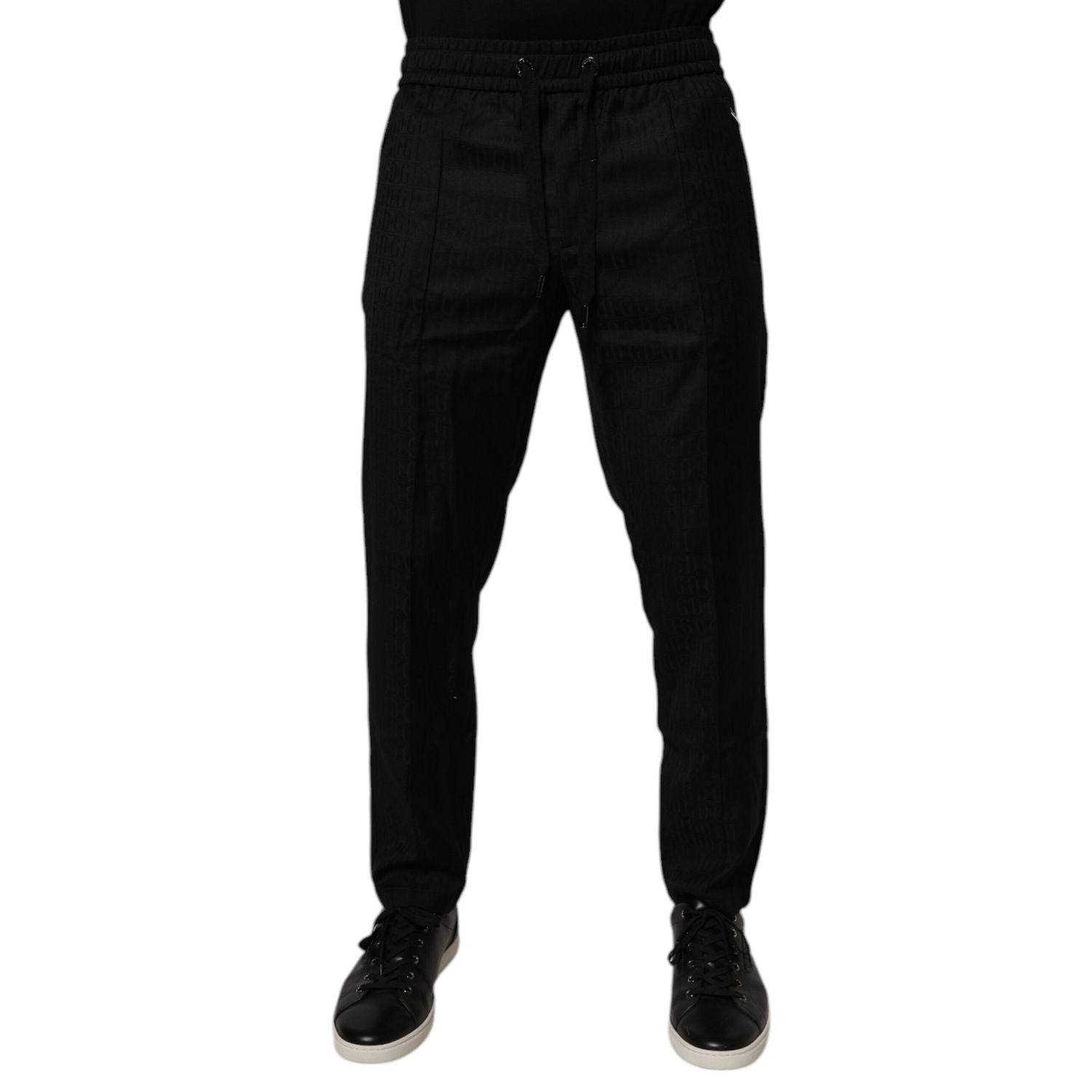 Dolce & Gabbana Black Wool Jogger Jogging Pants