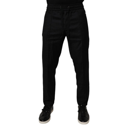 Dolce & Gabbana Black Wool Jogger Jogging Pants
