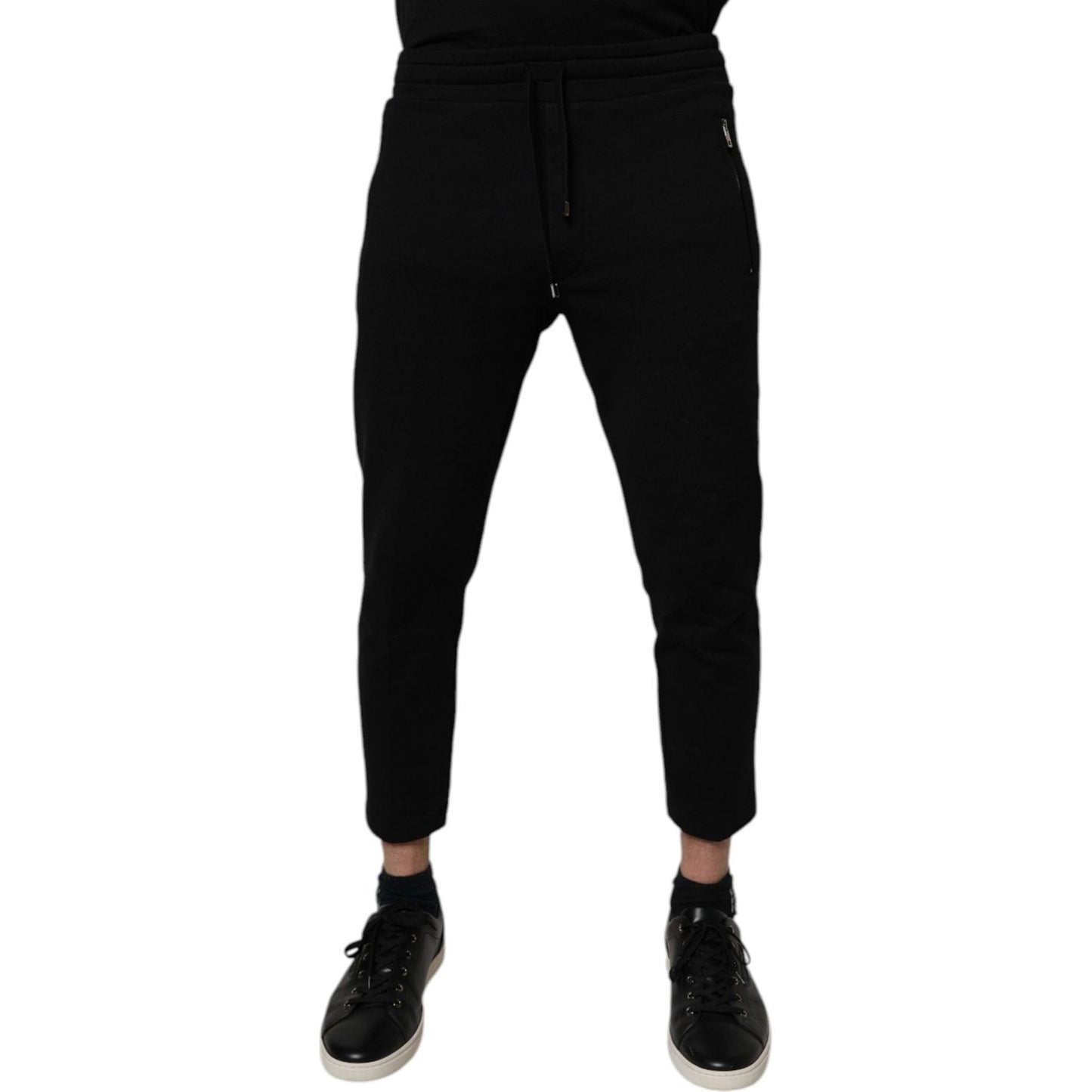 Dolce & Gabbana Black Cotton Jogger Jogging Pants PAN76013-44