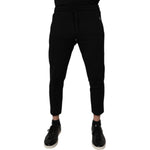 Dolce & Gabbana Black Cotton Jogger Jogging Pants PAN76013-44