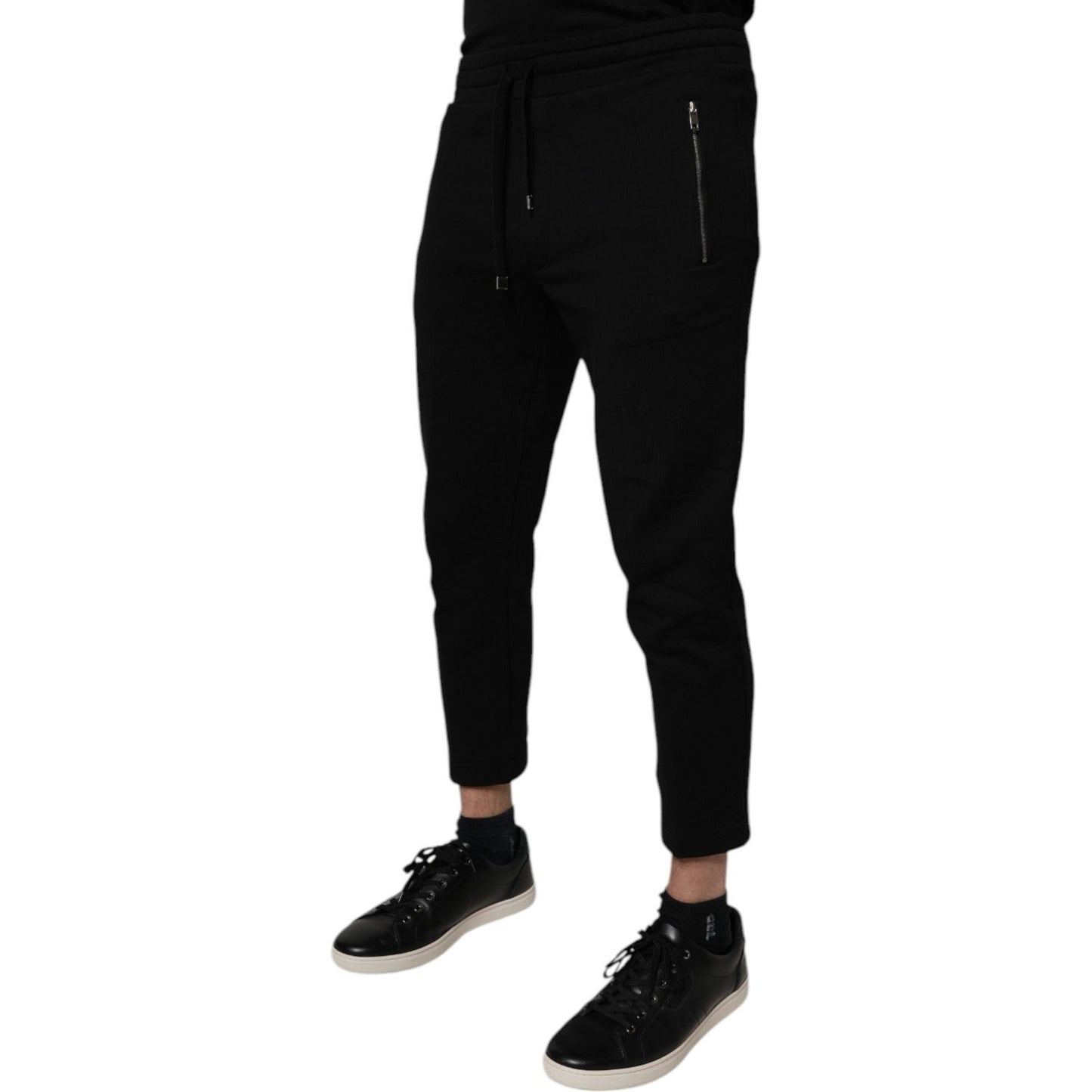 Dolce & Gabbana Black Cotton Jogger Jogging Pants PAN76013-44