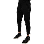 Dolce & Gabbana Black Cotton Jogger Jogging Pants PAN76013-44