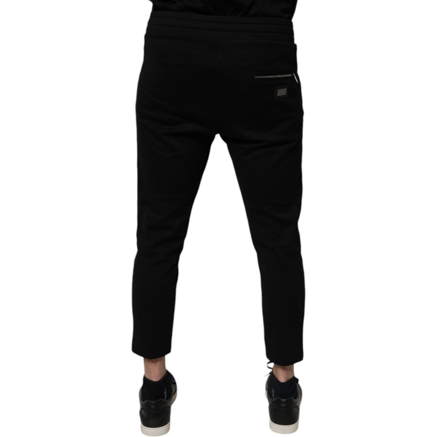 Dolce & Gabbana Black Cotton Jogger Jogging Pants PAN76013-44