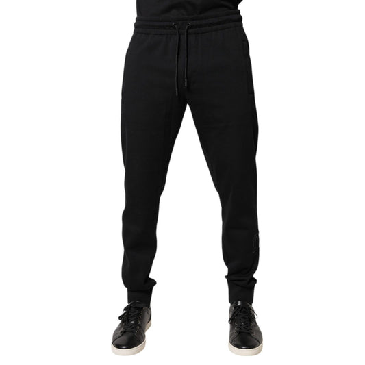Dolce & Gabbana Black Cotton Jogger Jogging Pants