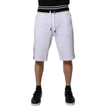 Dolce & Gabbana White Stripe Cotton DG King Bermuda Shorts PAN76021-44