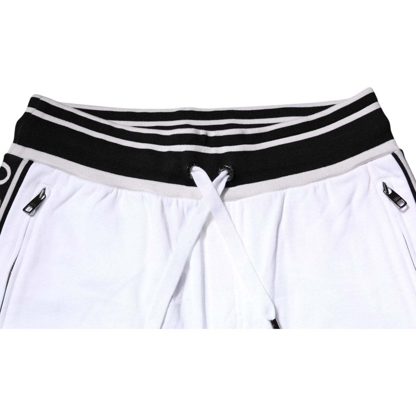 Dolce & Gabbana White Stripe Cotton DG King Bermuda Shorts PAN76021-44