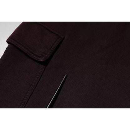 Dolce & Gabbana Dark Violet Cotton Cargo Jogger Pants