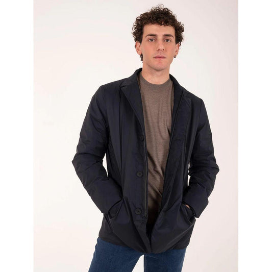People Of Shibuya Blue Polyester Jacket PE-1022-IT46 | S