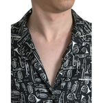 Dolce & Gabbana Black Silk T-Shirt DO-1025-40