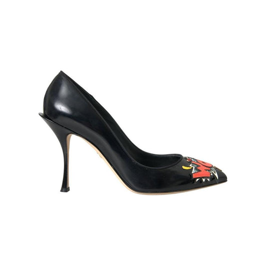 Dolce & Gabbana Black Leather Pump DO-1328-EU37/US7