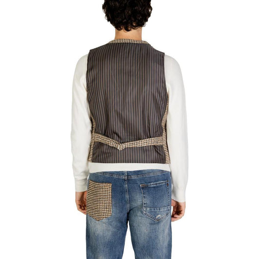 Gianni Lupo Beige Wool Waistcoat GI-14789300309-IT52 | XL