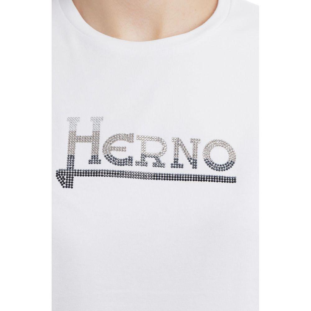 Herno White Cotton Tops & T-Shirt HE-14899-IT50 | XXL