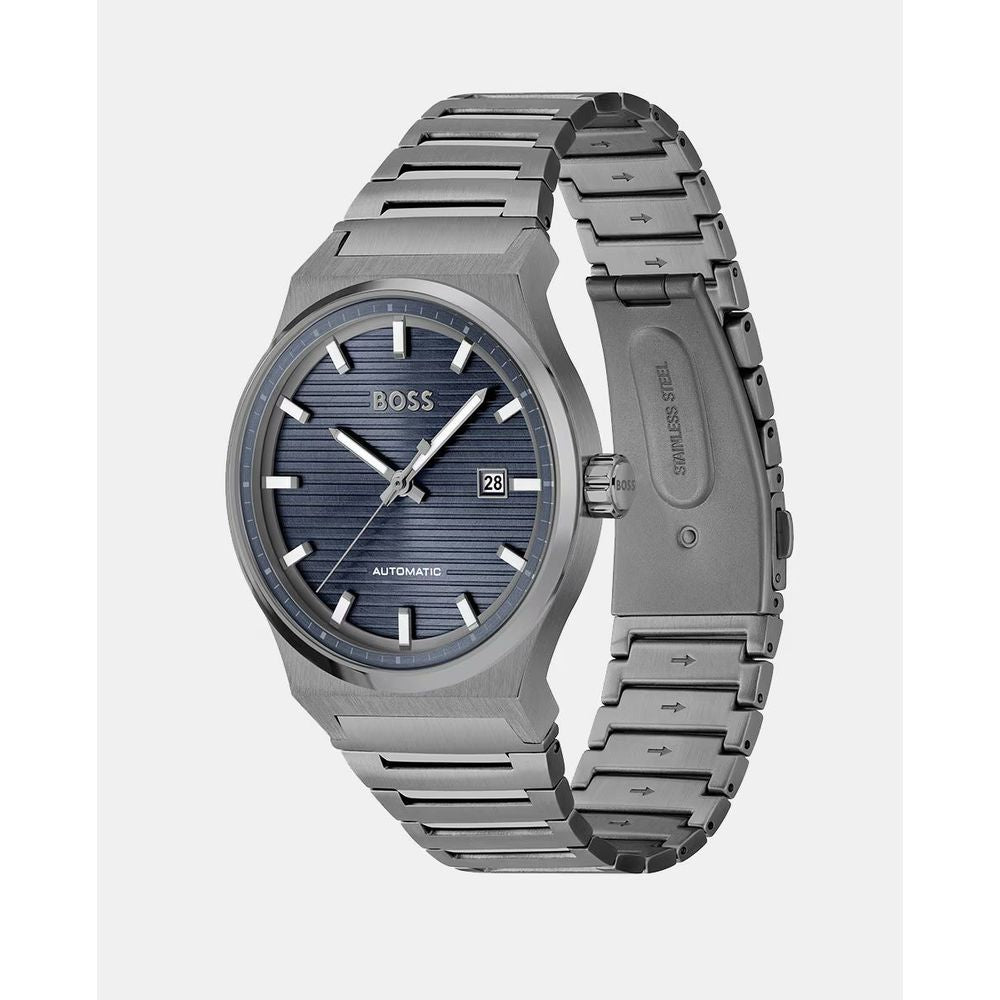 Hugo Boss Gray Stainless Steel Dress Watch