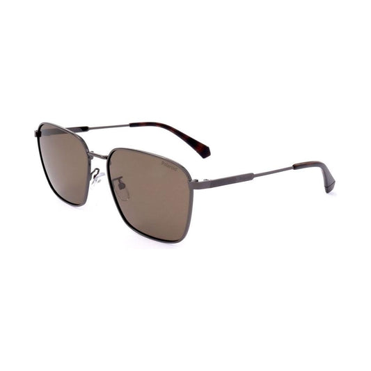 Polaroid Gray Stainless Steel Sunglasses