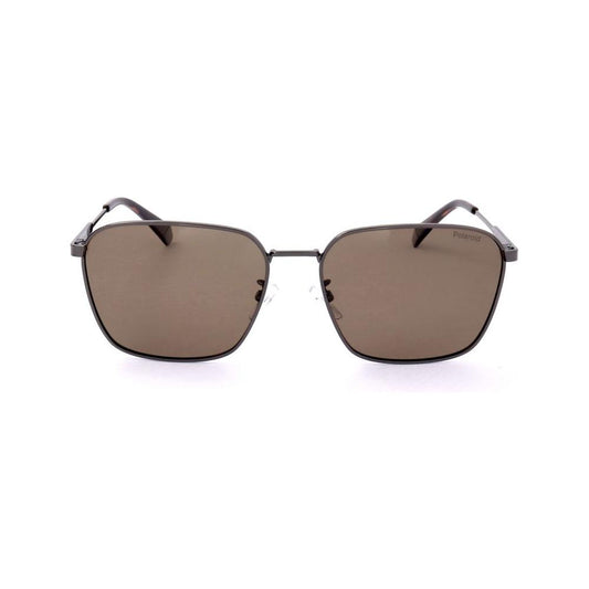 Polaroid Gray Stainless Steel Sunglasses