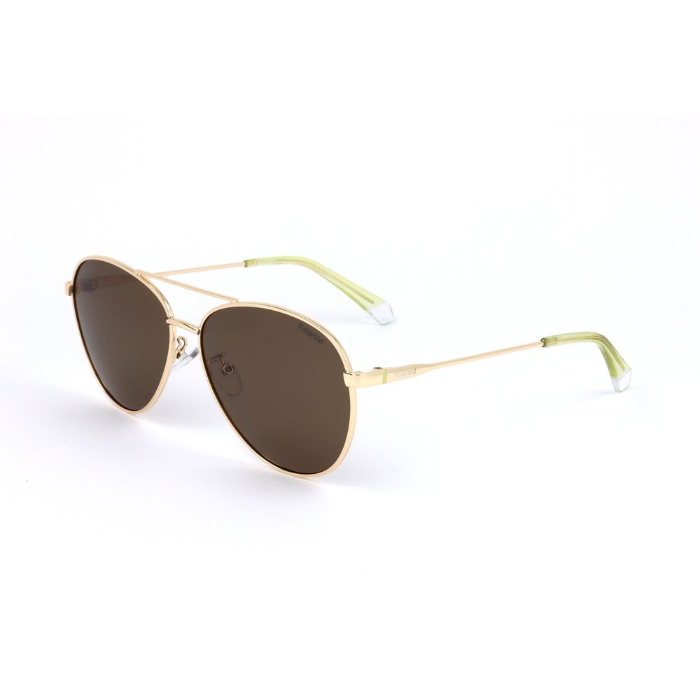 Polaroid Gold Metal Sunglasses