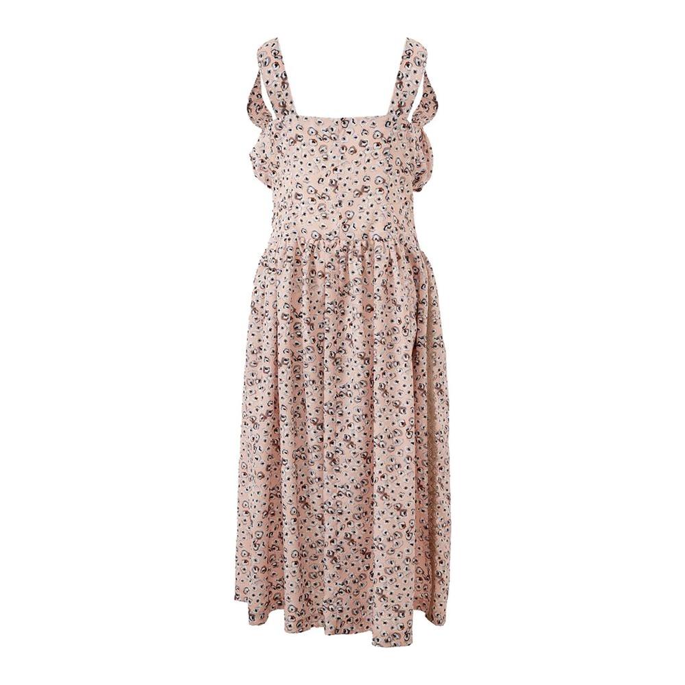 فستان لارديني الأنيق باللون الوردي من الأسيتات لإطلالة مسائية أنيقة